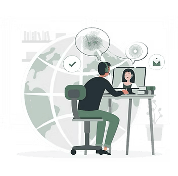 Online consultation illustration