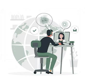 Online consultation illustration